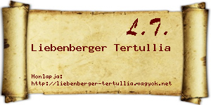 Liebenberger Tertullia névjegykártya